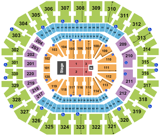 KFC Yum! Center MercyMe Seating Chart